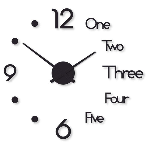 Modern Wall Clock 24x24 Inch Laminated Wood Design